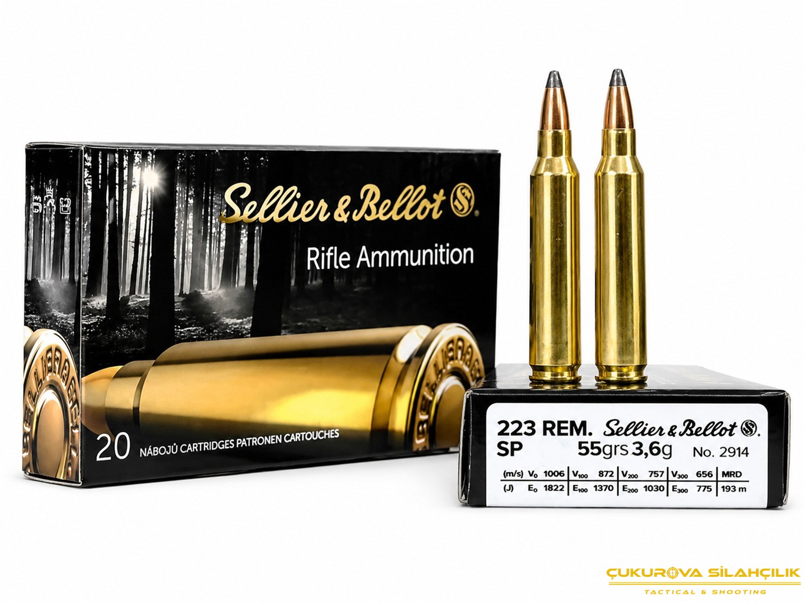 Sellier & Bellot 223 Rem. Sp. 55 Grn. 5209