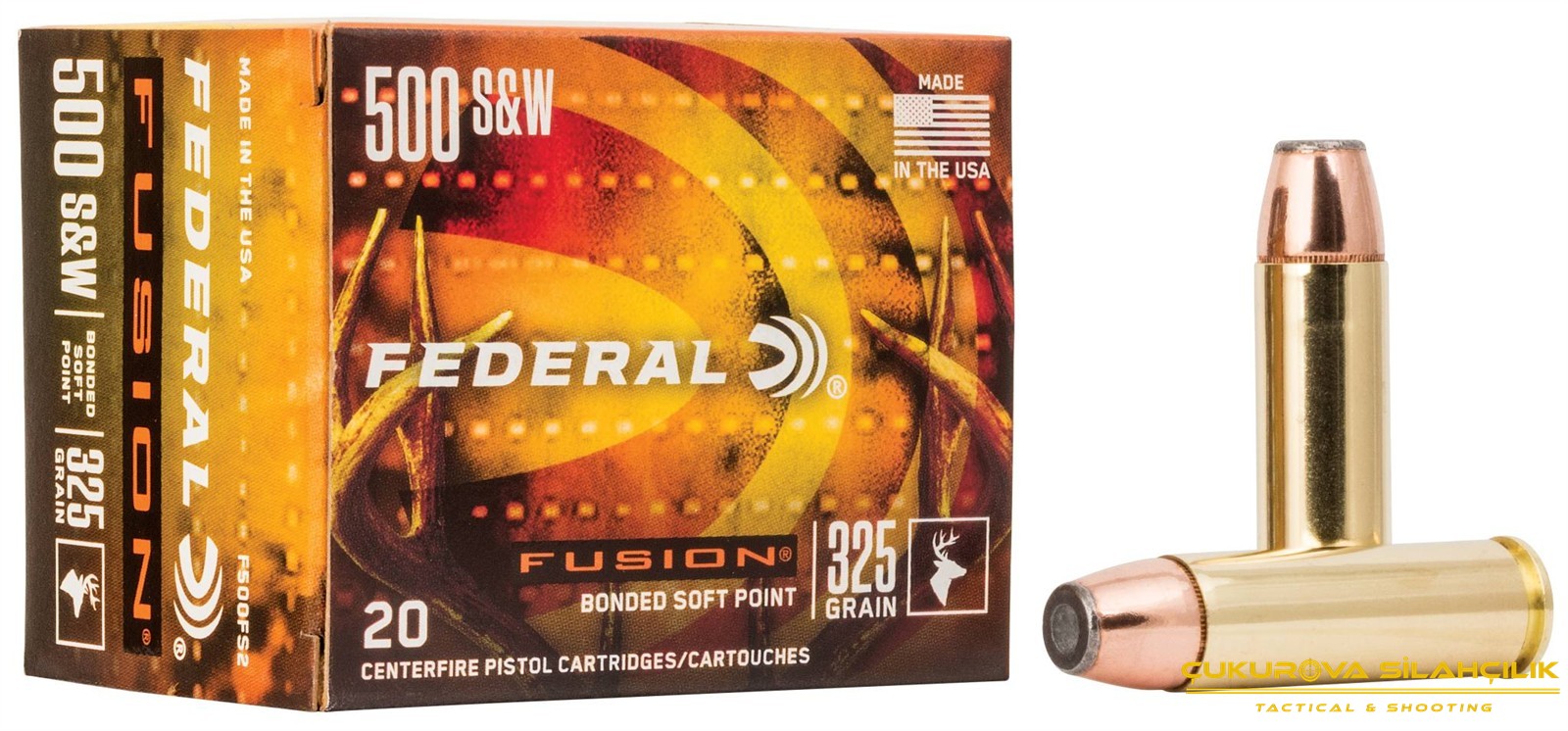 Federal 500 S&W Mag. Fusion Sp. 325 Grn. 5214