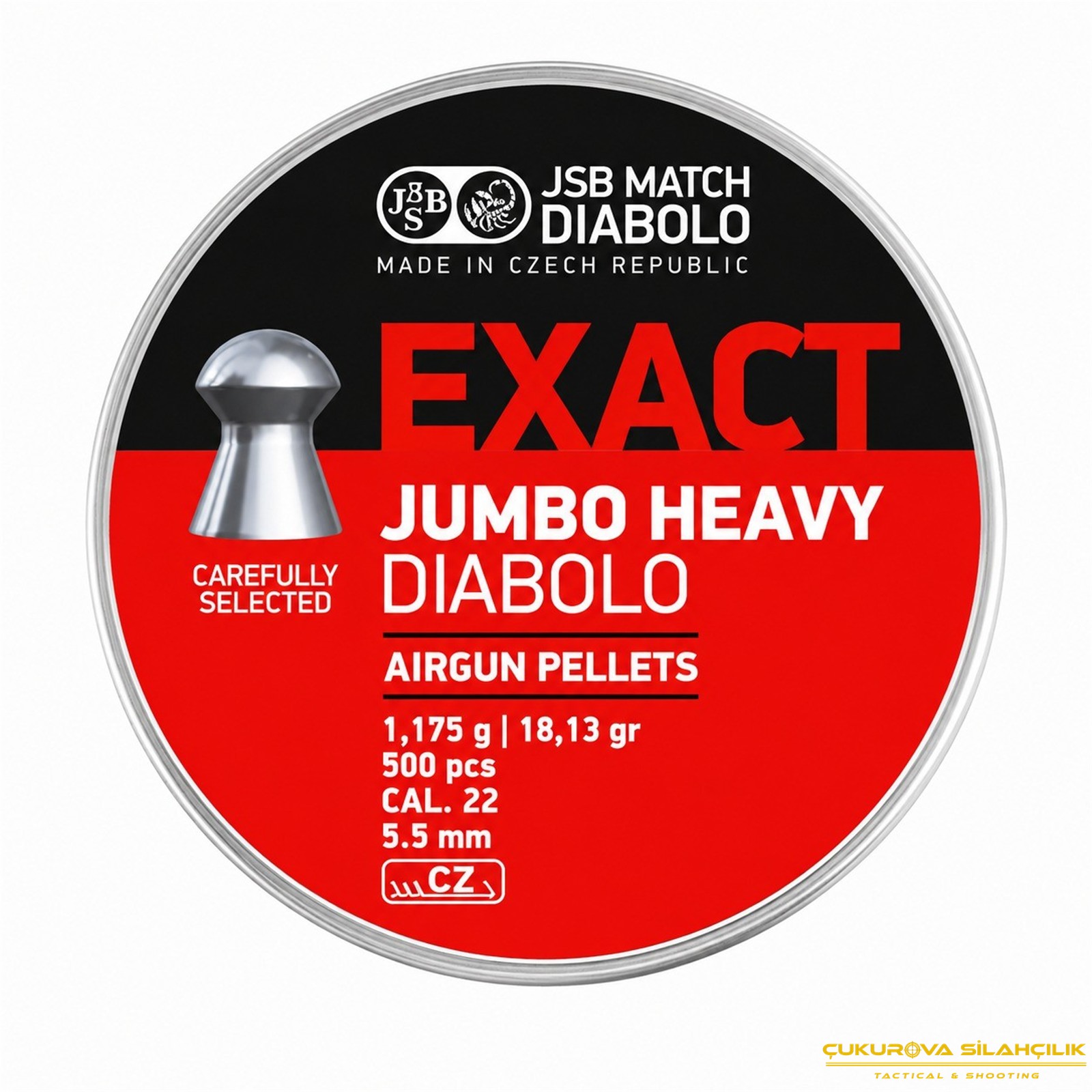 JSB Exact Jumbo Heavy Diabolo Havalı Saçma 5.52 Mm. 500 Adet