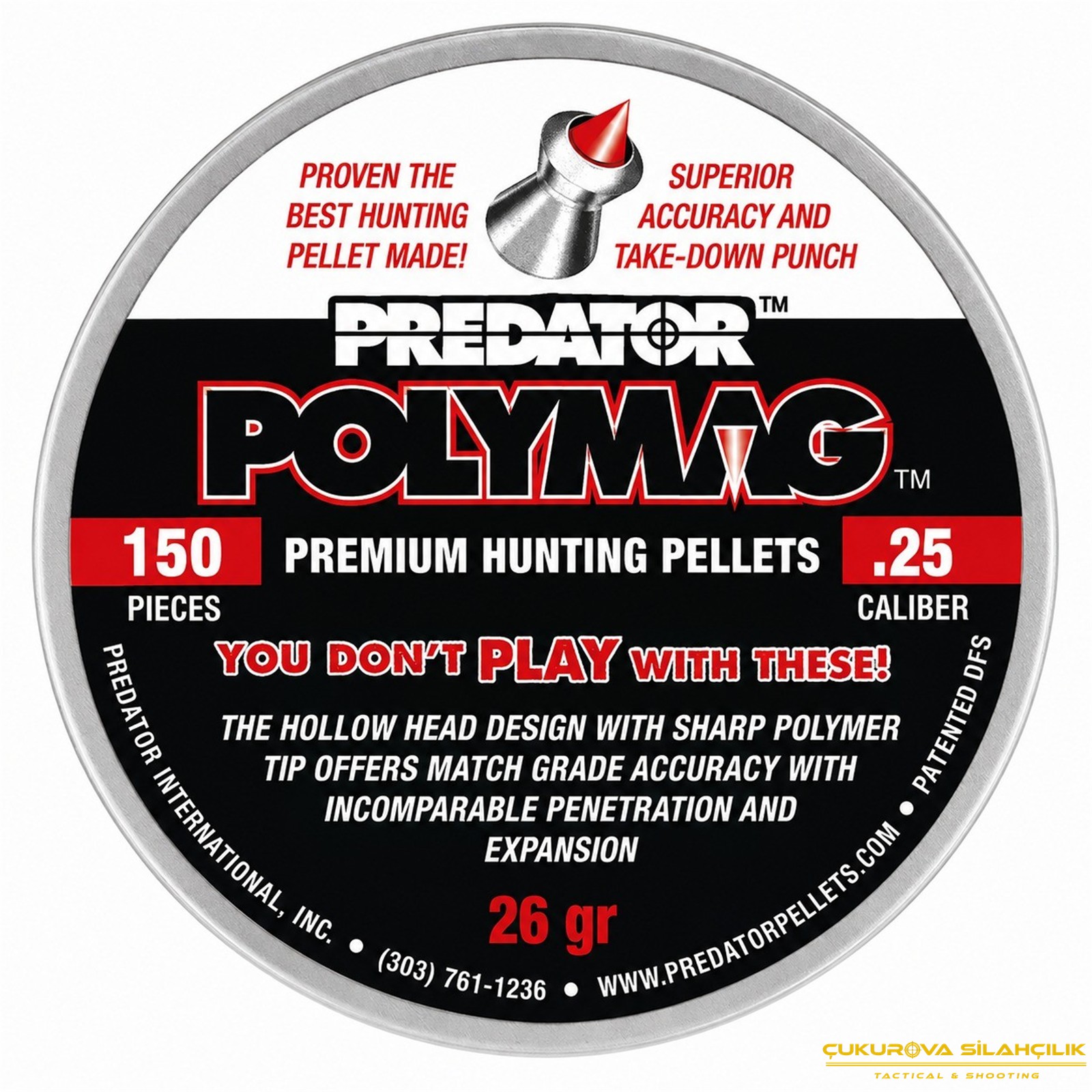 JSB Polymag Havalı Saçma 6.35 Mm. 150 Adet