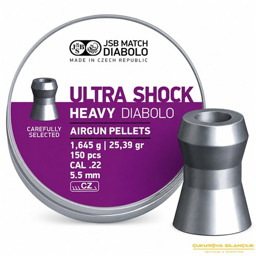 JSB Ultra Shock Heavy Diabolo Havalı Saçma 5.52 Mm. 150 Adet
