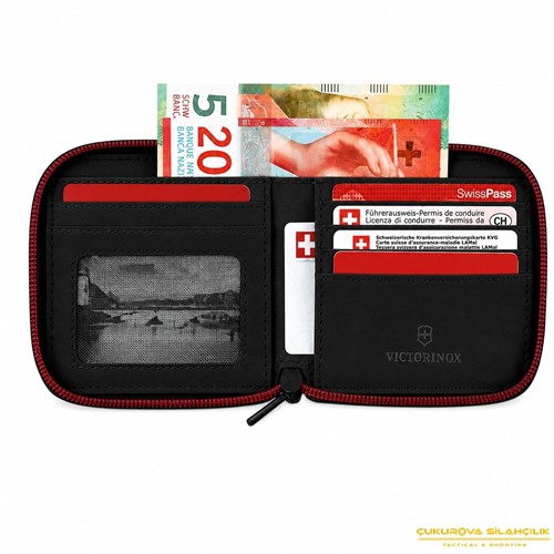 Victorinox 653367 Travel Essential Zip Around Cüzdan Siyah